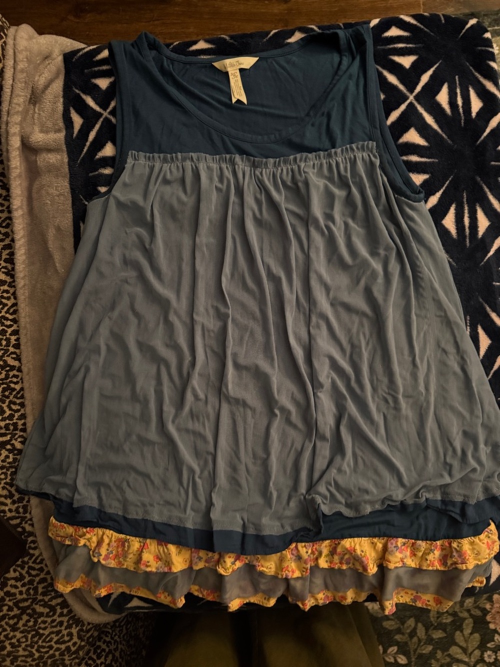 flowy layered tank top dress